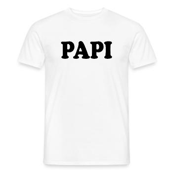 Papi - Männer T-Shirt - Weiß - Vorne - AI Model Male 178 dark (178cm)