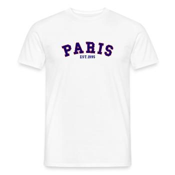 PARIS_EST_1995 - Männer T-Shirt - Weiß - Vorne - AI Model Male 178 dark (178cm)