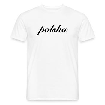 Polska Pologne Cadeau - T-shirt homme - blanc - Devant - AI Model Male 178 dark (178cm)