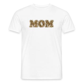 MOM Leopard Print Pattern - Men's T-Shirt - white - Front - AI Model Male 178 dark (178cm)
