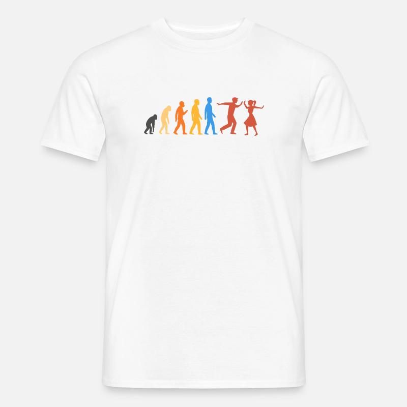 Swing-Tanz - Die höchste Stufe der Evolution - Männer T-Shirt - Weiß