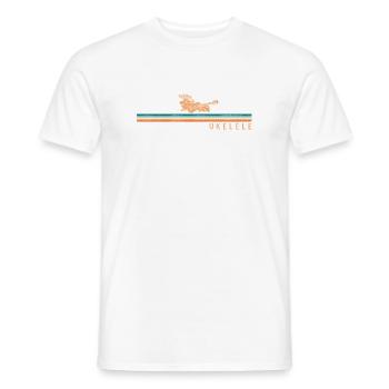 Hawaiian Ukulele Uke Retro Vintage - Männer T-Shirt - Weiß - Vorne - AI Model Male 178 dark (178cm)