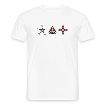 Wiccan Symbols - Mystic Art - Men's T-Shirt - white - Front - AI Model Male 178 dark (178cm)