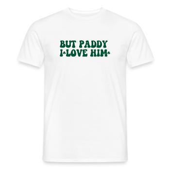 Aber Paddy Ich liebe ihn – Grüne Typografie - Männer T-Shirt - Weiß - Vorne - AI Model Male 178 dark (178cm)
