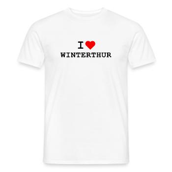 I love Winterthur - Ich liebe Winterthur - Männer T-Shirt - Weiß - Vorne - AI Model Male 178 dark (178cm)