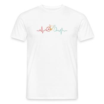 Bicycle Heartbeat vintage - T-shirt homme - blanc - Devant - AI Model Male 178 dark (178cm)