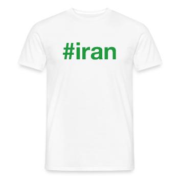 Iran Hashtag - Männer T-Shirt - Weiß - Vorne - AI Model Male 178 dark (178cm)