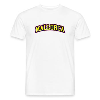 Mallorca Schriftzug - Männer T-Shirt - Weiß - Vorne - AI Model Male 178 dark (178cm)