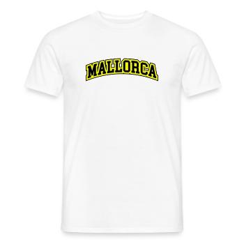 Mallorca Schriftzug - Männer T-Shirt - Weiß - Vorne - AI Model Male 178 dark (178cm)