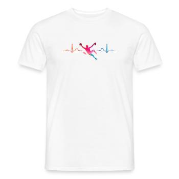 Battement de cœur de Boulderer Bloc Bloc - T-shirt homme - blanc - Devant - AI Model Male 178 dark (178cm)