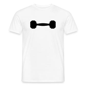 Haltère - T-shirt homme - blanc - Devant - AI Model Male 178 dark (178cm)