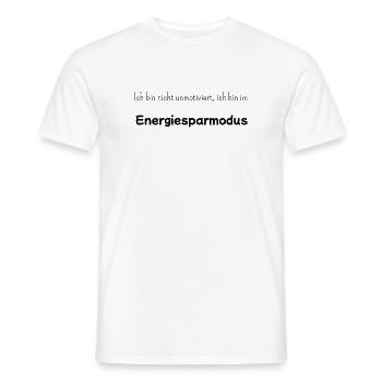 Energiesparmodus - Männer T-Shirt - Weiß - Vorne - AI Model Male 178 dark (178cm)