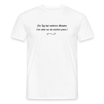 Der Tag hat mehrere Minuten - Männer T-Shirt - Weiß - Vorne - AI Model Male 178 dark (178cm)