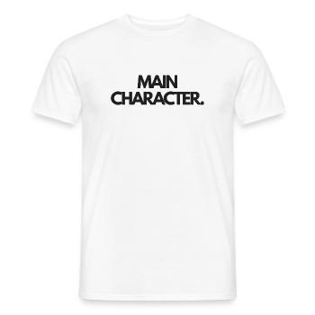 Personnage principal Typographie en gras Tee - T-shirt homme - blanc - Devant - AI Model Male 178 dark (178cm)