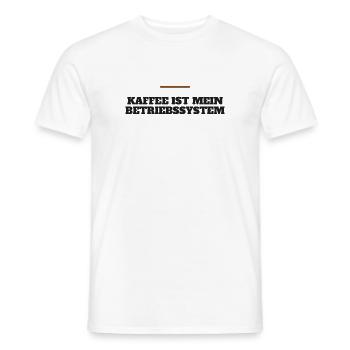 Kaffee ist mein Betriebssystem - Männer T-Shirt - Weiß - Vorne - AI Model Male 178 dark (178cm)
