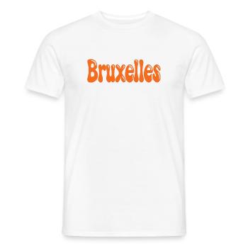 Brüsseler Orange Tippfehlerblasen - Männer T-Shirt - Weiß - Vorne - AI Model Male 178 dark (178cm)