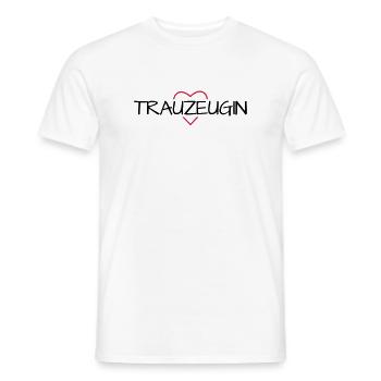 Trauzeugin Herz Junggesellinnenabschied - Männer T-Shirt - Weiß - Vorne - AI Model Male 178 dark (178cm)