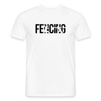 Fechten fencing - Männer T-Shirt - Weiß - Vorne - AI Model Male 178 dark (178cm)