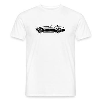 Voiture classique cobra icône icône illustration logo - T-shirt homme - blanc - Devant - AI Model Male 178 dark (178cm)