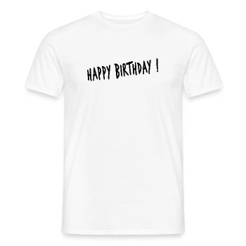 JAHRESTAG. ALLES GUTE ZUM GEBURTSTAG. ALLES GUTE ZUM GEBURTSTAG. - Männer T-Shirt - Weiß - Vorne - AI Model Male 178 dark (178cm)