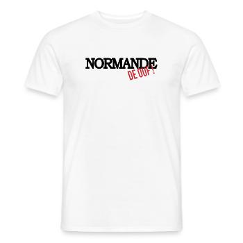 Normande de ouf (noir) - T-shirt homme - blanc - Devant - AI Model Male 178 dark (178cm)