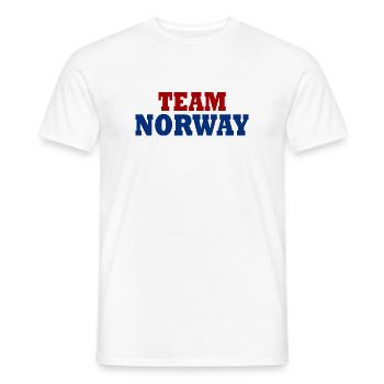 Team norway - Men's T-Shirt - white - Front - AI Model Male 178 dark (178cm)