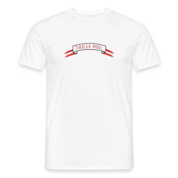 Tiroler Madl, Banderole mit Austria-Flagge - Männer T-Shirt - Weiß - Vorne - AI Model Male 178 dark (178cm)