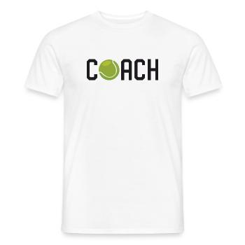 Tennis-Coach - Männer T-Shirt - Weiß - Vorne - AI Model Male 178 dark (178cm)