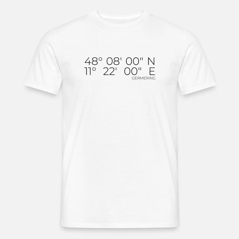 Coordinates Germering, Bavaria - Men's T-Shirt - white