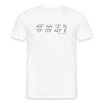 Coordinates Kitzingen - Men's T-Shirt - white - Front - AI Model Male 178 dark (178cm)