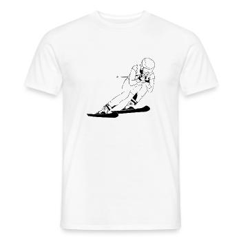 Ski Alpine - Männer T-Shirt - Weiß - Vorne - AI Model Male 178 dark (178cm)