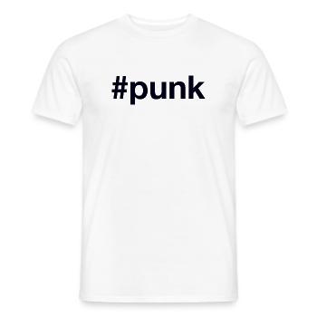 Punk Hashtag - T-shirt homme - blanc - Devant - AI Model Male 178 dark (178cm)