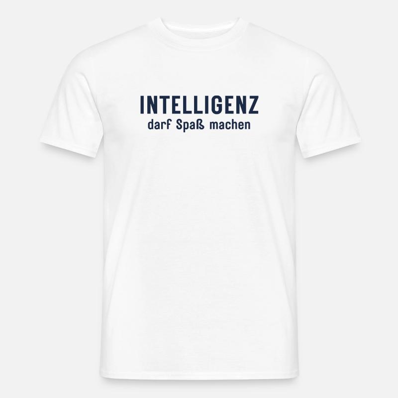 Intelligence can be fun Statement Design - Men’s T-shirt - white