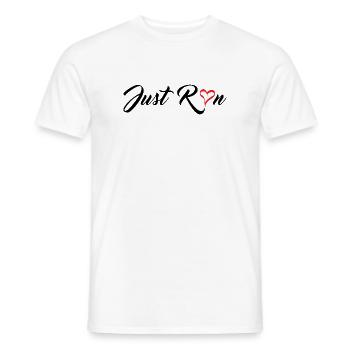 Just Run - Men's T-Shirt - white - Front - AI Model Male 178 dark (178cm)