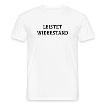 Leistet_wiederstand  - Männer T-Shirt - Weiß - Vorne - AI Model Male 178 dark (178cm)