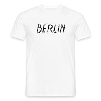 Berlin Grunge Brosse Street Art Noir - T-shirt homme - blanc - Devant - AI Model Male 178 dark (178cm)