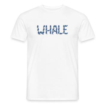 Whale typography - Men's T-Shirt - white - Front - AI Model Male 178 dark (178cm)