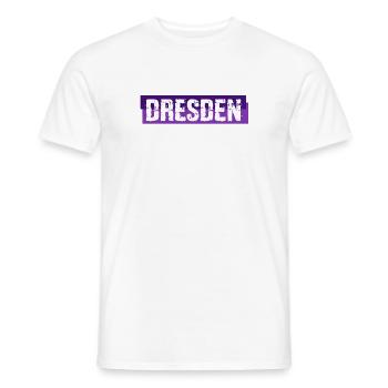 Dresden Banner - Sachsen - Deutschland - Männer T-Shirt - Weiß - Vorne - AI Model Male 178 dark (178cm)