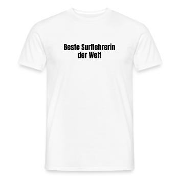 Beste Surflehrerin der Welt Surfen Geschenk - Männer T-Shirt - Weiß - Vorne - AI Model Male 178 dark (178cm)