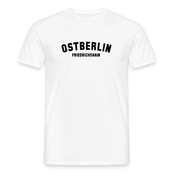 FRIEDRICHSHAIN - Männer T-Shirt - Weiß - Vorne - AI Model Male 178 dark (178cm)