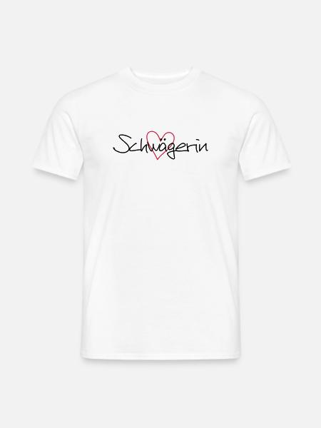 Schwägerin Herz Geschenk Junggesellenabschied - Männer T-Shirt - Weiß