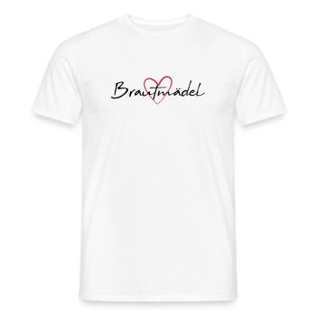 Brautmädel Herz Junggesellinnenabschied - Männer T-Shirt - Weiß - Vorne - AI Model Male 178 dark (178cm)