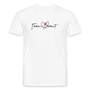 Team Braut Herz Junggesellinnenabschied - Männer T-Shirt - Weiß - Vorne - AI Model Male 178 dark (178cm)