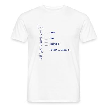 will you marry me - Männer T-Shirt - Weiß - Vorne - AI Model Male 178 dark (178cm)