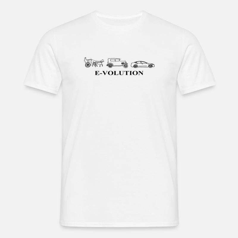 E-Volution Auto Evolution - Männer T-Shirt - Weiß