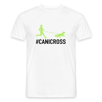 Canicross runner - Men's T-Shirt - white - Front - AI Model Male 178 dark (178cm)