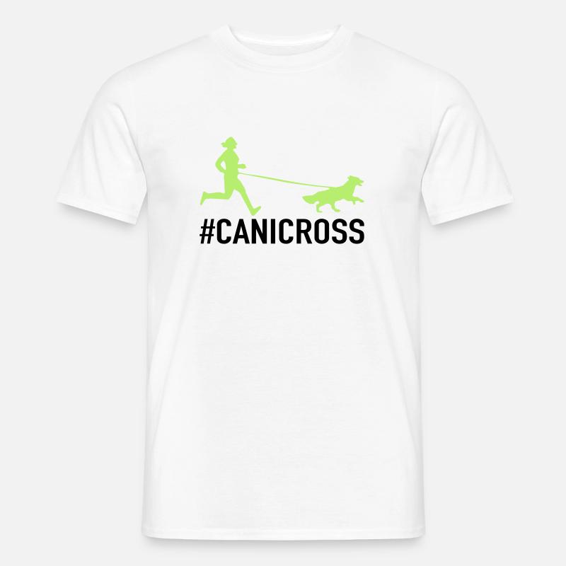 Canicross Runner - Männer T-Shirt - Weiß