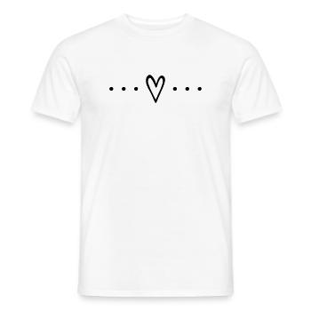 Symbole d'amour de coeur - T-shirt homme - blanc - Devant - AI Model Male 178 dark (178cm)