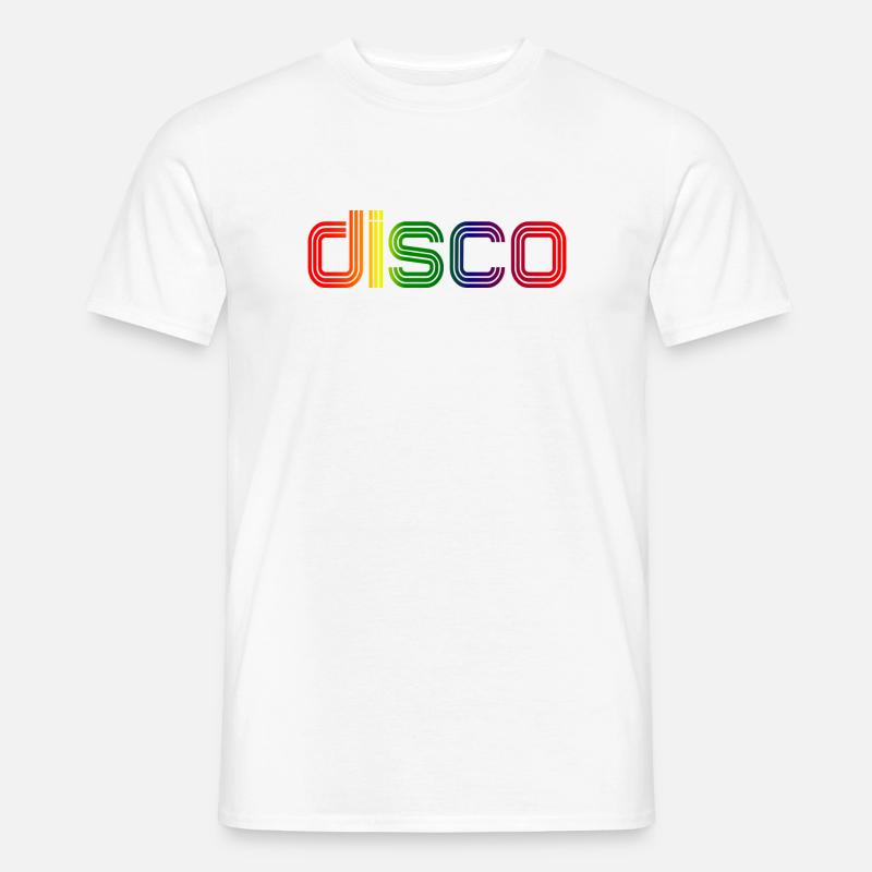 Disco Spectrum Neon Retro - Männer T-Shirt - Weiß