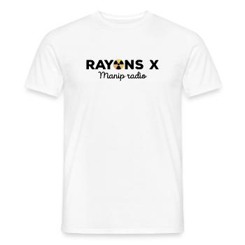 Rayons X Manip radio Danger Logo de Radiologie - T-shirt homme - blanc - Devant - AI Model Male 178 dark (178cm)